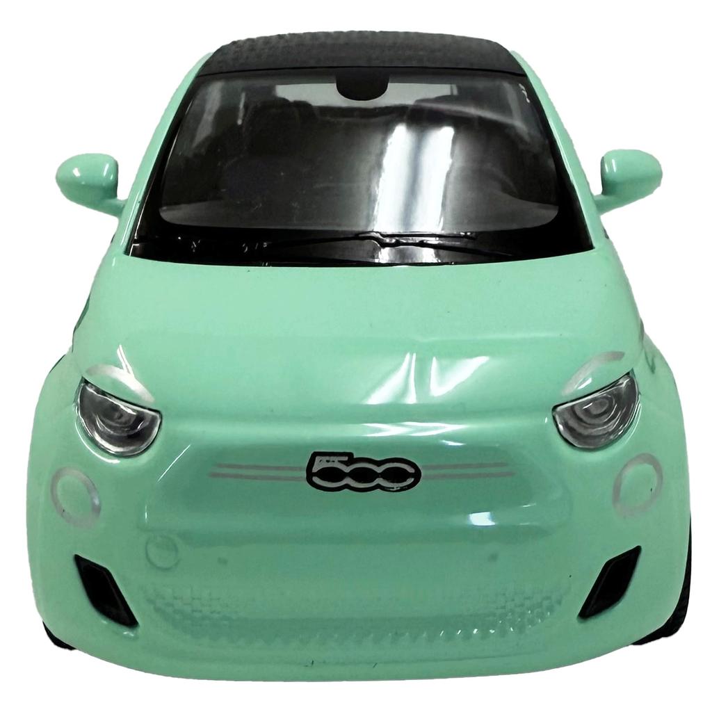 Масштаб Fiat 500e Kinsmart Литая модель Пастельно-зеленый 1/32 Автомобиль,