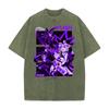 YUGI YuGiOh Anime Printed Tshirt Summer Short Sleeve Cotton Tee Shirt Hip Hop Vintage Washed Oversized Tops Mens Clothing