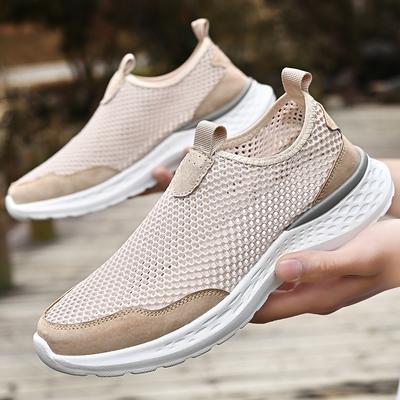 Herren-Sneakers, atmungsaktives Mesh, Freizeitschuhe für den Außenbereich, rutschfest, große Größe, leichte Wanderschuhe, Tennisschuhe