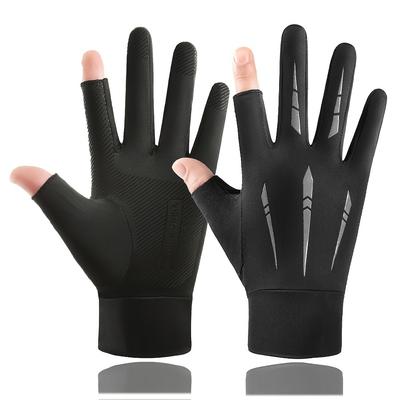 Summer Exposed Two-Finger Gloves Outdoor Sports Gloves Thin Sunscreen Quick-Drying Breathable Cycling