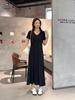 Modal V-Neck Plus Size Casual Long Dress - Women's Spring/Summer