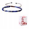 Natural Stone Bracelet Blue Sea Jasper 2 X 4 Mm Adjustable