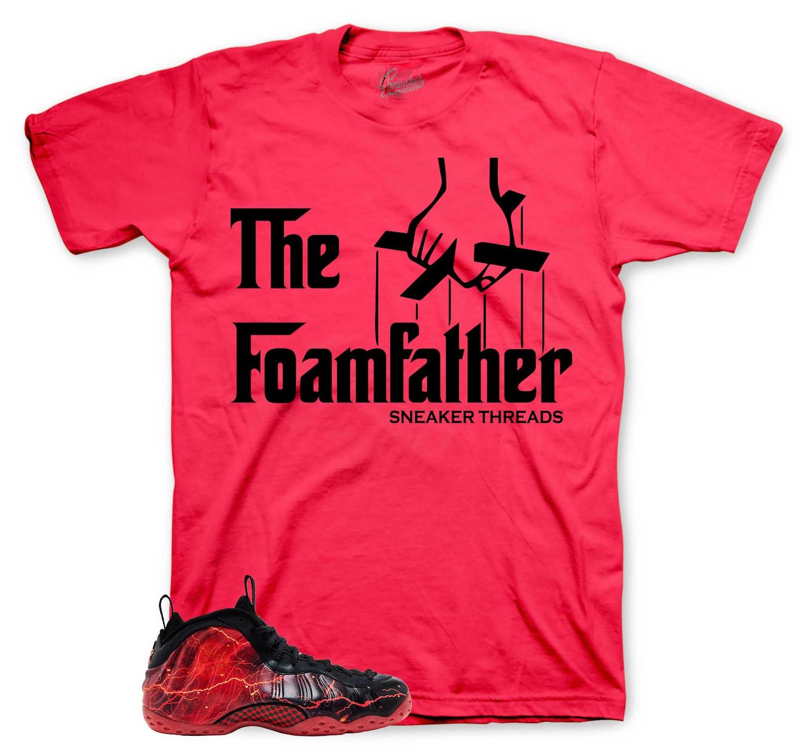T-Shirt To Match Foamposite Stranger Bright Crimson - Foamfather Design L