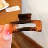 Rectangle Mini Hair Claw Plastic Hollow Hair Clip Elegant Transparent Shark Clip  Ladies/Girls