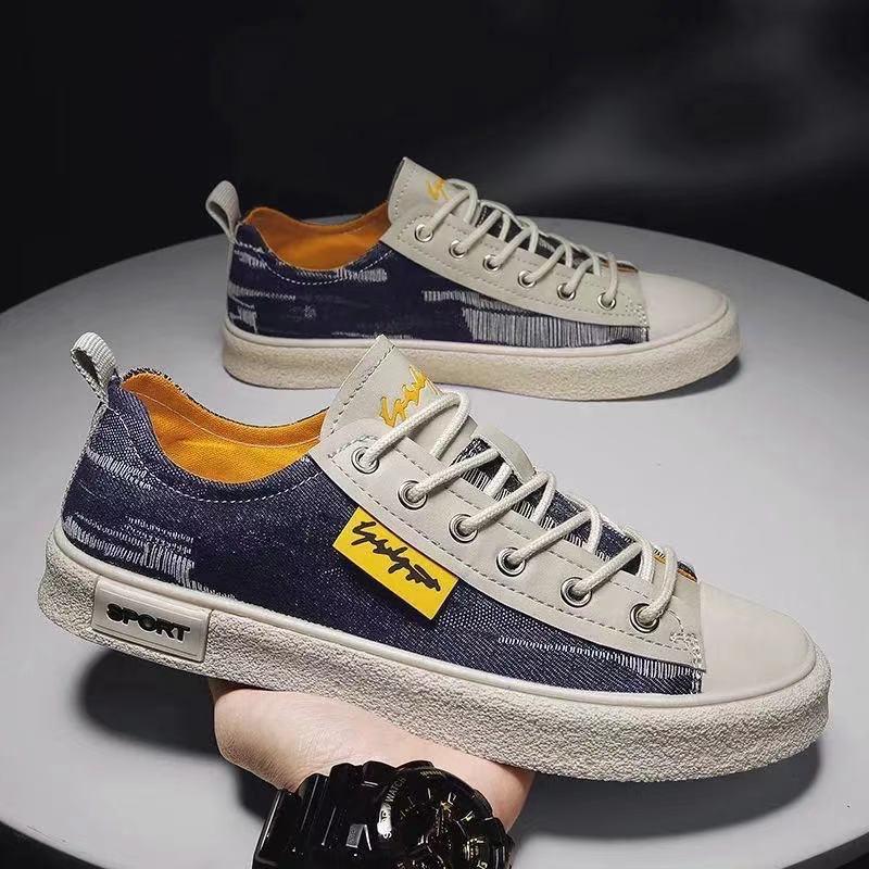 Codzienne Modne Męskie Buty Modne i Wszechstronne Płaskie Męskie Buty Wiosenno-Letnie Codzienne Płócienne Męskie Modne Buty