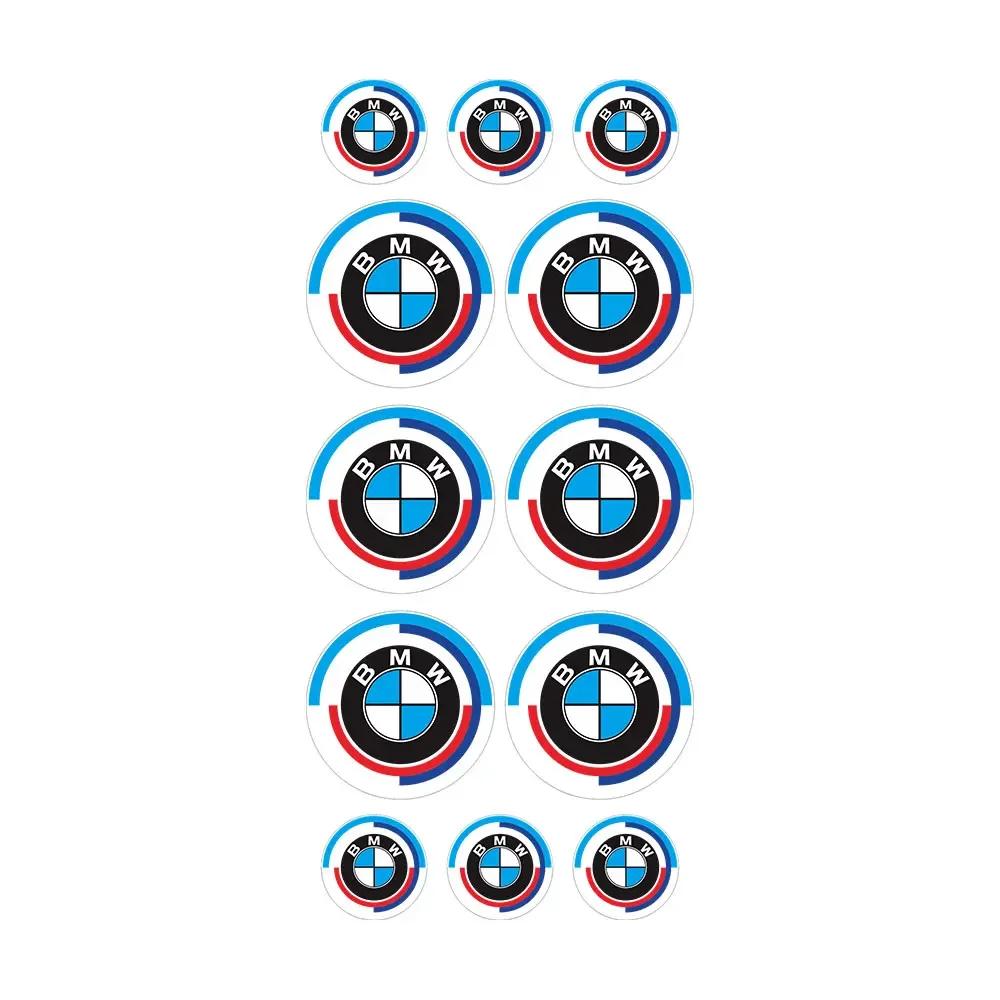 BMW Pegatina Reflectante Impermeable Redonda 3D con Logo de Coche para Decoración de Motocicleta de Carreras S1000 RR R1250 GS Pegatina Suave