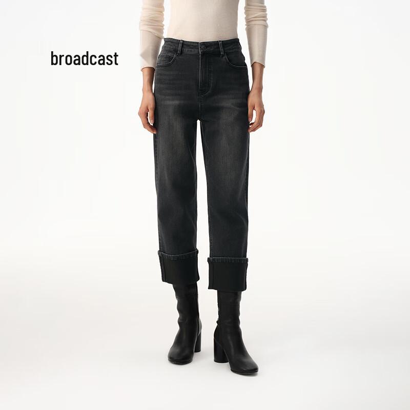 

Broadcast Women s Retro Straight-Leg Jeans L