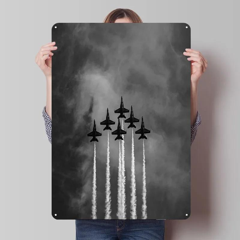 

Жестяная табличка с самолетом, плакат с самолетом, вещи для дизайна комнаты, металлические таблички на заказ для украшения стен, винтажные предметы домашнего декора 7.9x11.8In(20x30cm)