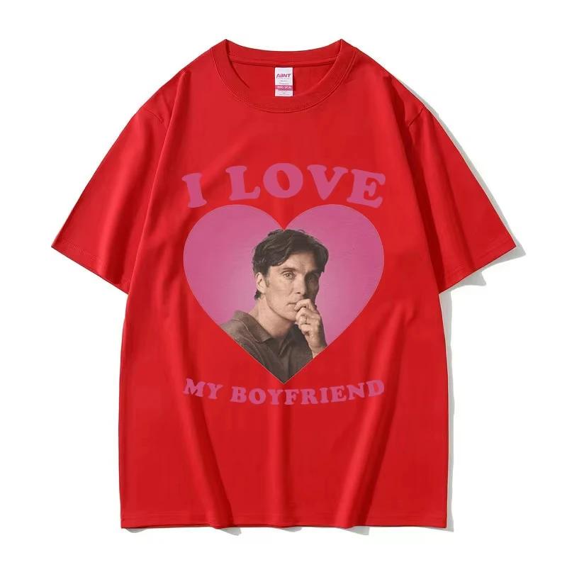 26 Ich liebe meinen Freund Cillian Murphy Grafik T-Shirts Retro High Fashion T-Shirt Harajuku Kurzarm Lässige Ästhetische Kleidung