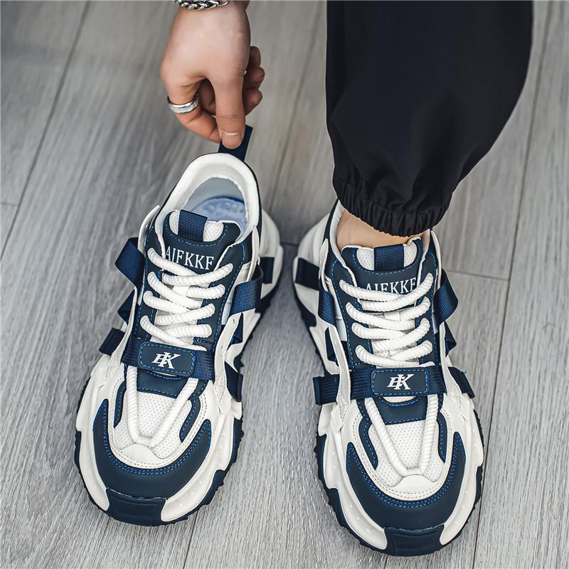 Man Trend Spring  Men's Casual Fashion Comfortable Outdoor Running Sneakers 44 Thick Sole Four Seasons Sports Shoes