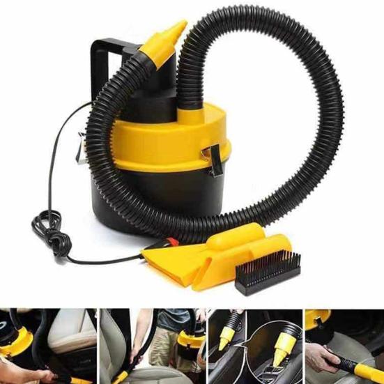 Versatile Car Vacuum Cleaner with Large Dust Bin 2300Pa Strong Suction High Speed Powerful Handheld Vacuum with Cleaning Nozzles