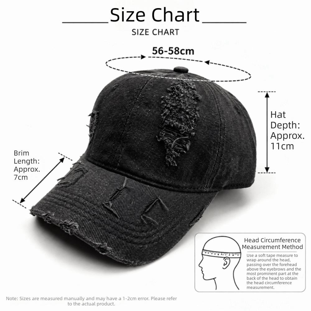 Broken Style Design Baseball Hats Solid Color Sunshade Caps New Peaked Caps