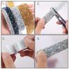 10mm Resin Rhinestone Ribbon Self Adhesive Diamond Ribbon Crystal Roll Glitter Resin Diamond Belt Bling For DIY Art Craft