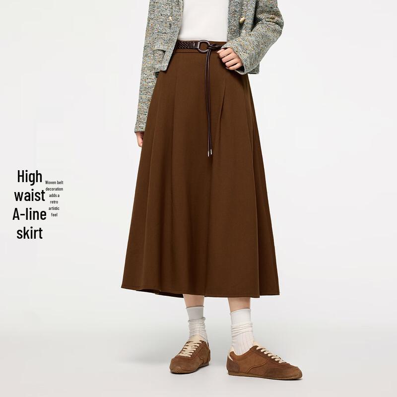 FivePlus Women s High-Waist A-Line Midi Skirt S