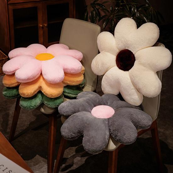 Cuscino A Petali Fiore Di Ciliegio | Morbido In Peluche | Decorativo Per Divano E Camera | 45x45 Cm | Rosa Rosso