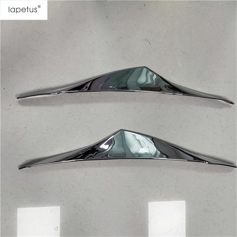 For Mazda 3 AXELA 2014 2015 2016 Front Head Light Lamp Eyelid Eyebrow Strip Decor Cover Trim ABS Chrome Car Accessories Exterior
