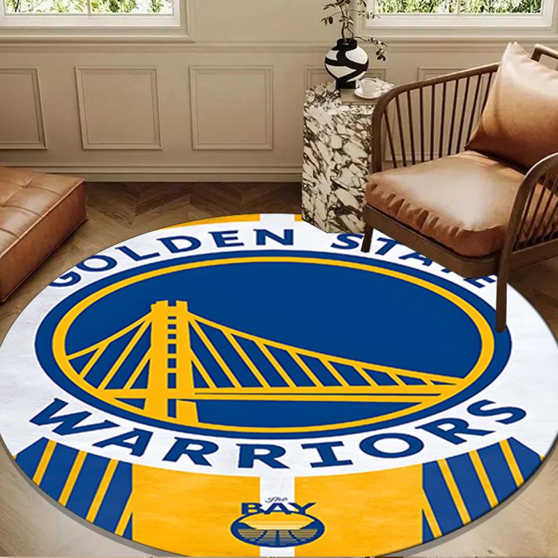 Golden State Warriors Poster Round Mat, Anti-slip Circle Carpet Chair Rug For livingroom,Bedroom, Doormat Home Decor Gift Christmas Gifts