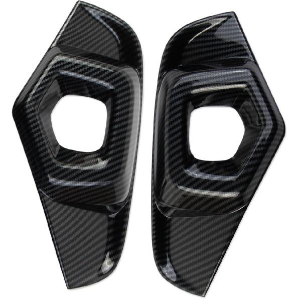 Carbon Fiber Style Front Fog Light Lamp Cover Molding Trims Accessories for 2022-2025 Toyota RAV4