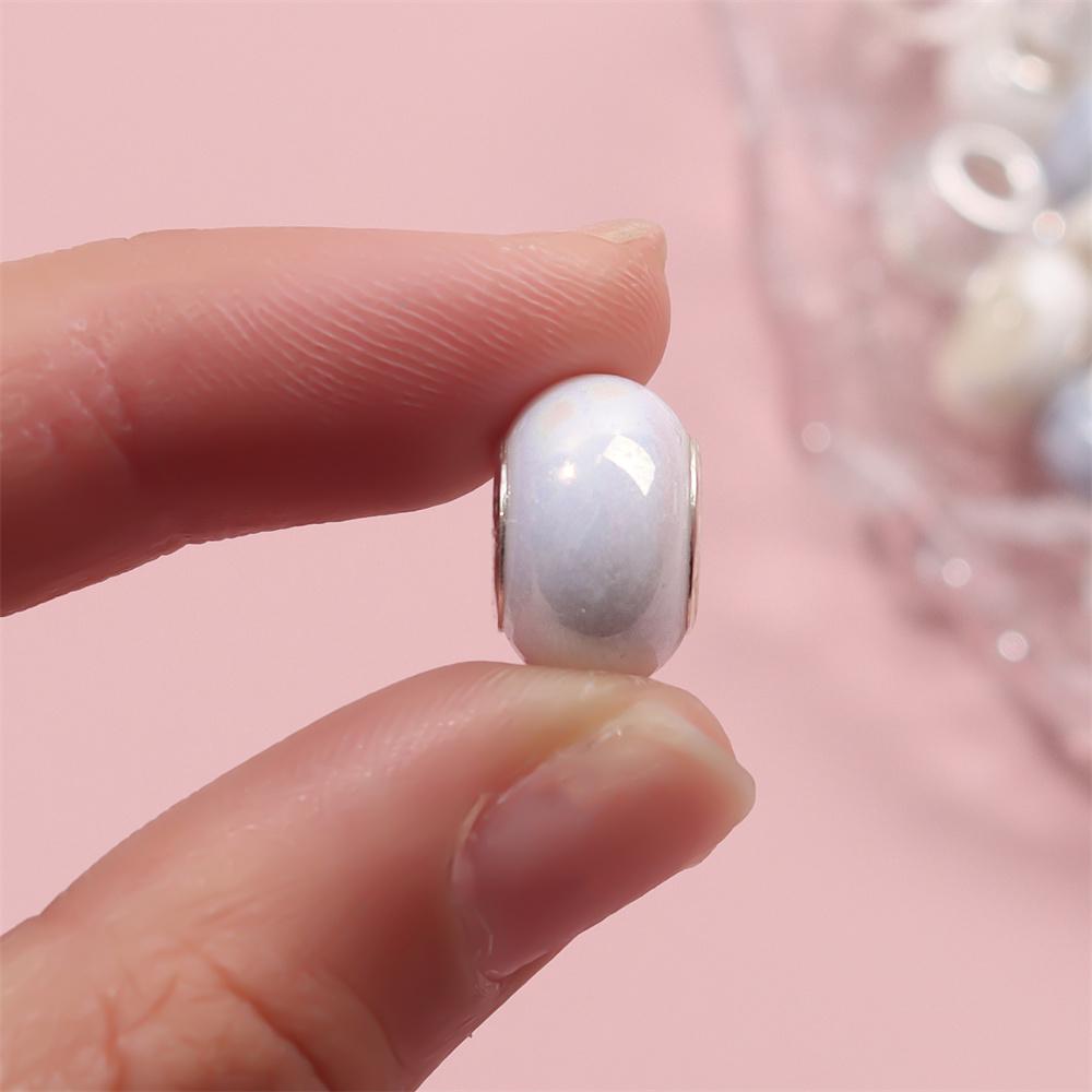 30/50/100pcs large hole bead 14mm European pen bead bracelet jewelry making interval bead pendant operation Christmas bead pen lamp handicraft DIY