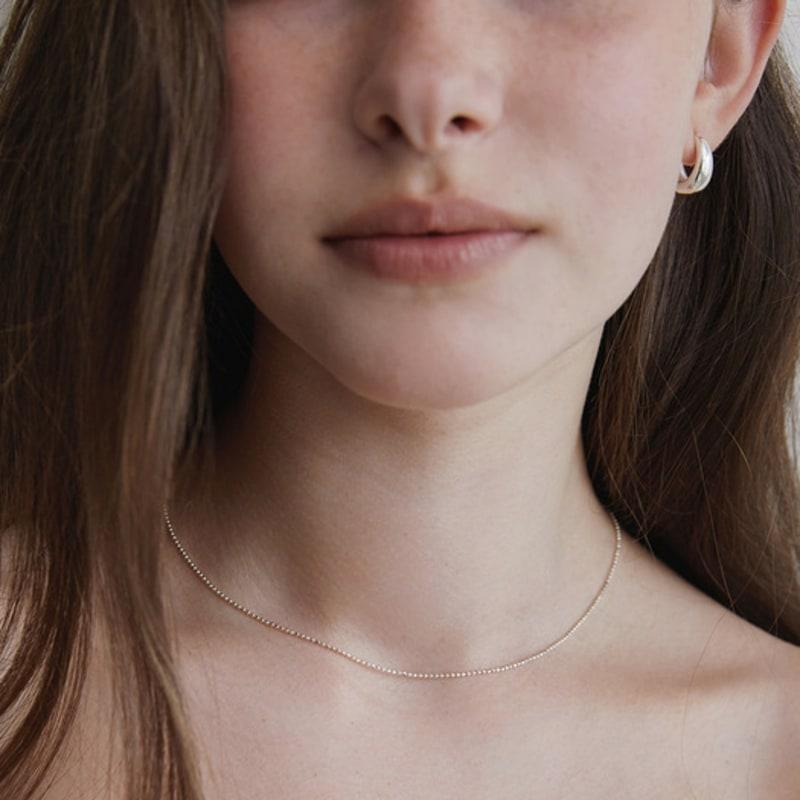 TATIANA (925 Silver) Basic Ball Chain Necklace NZ2415
