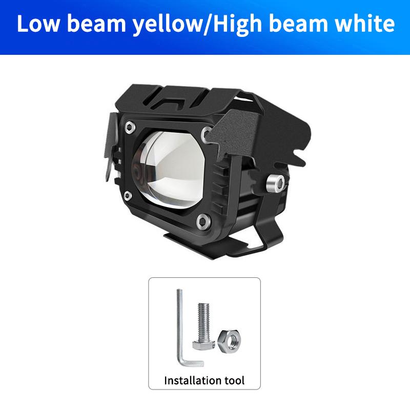 

Автомобільний світлодіодний прожектор High/Low 60W Зовнішній допоміжний Fisheye Білий жовтий робоче світло Спортивний протитуманний ліхтар Автомобільна фара 12V 1Pcs