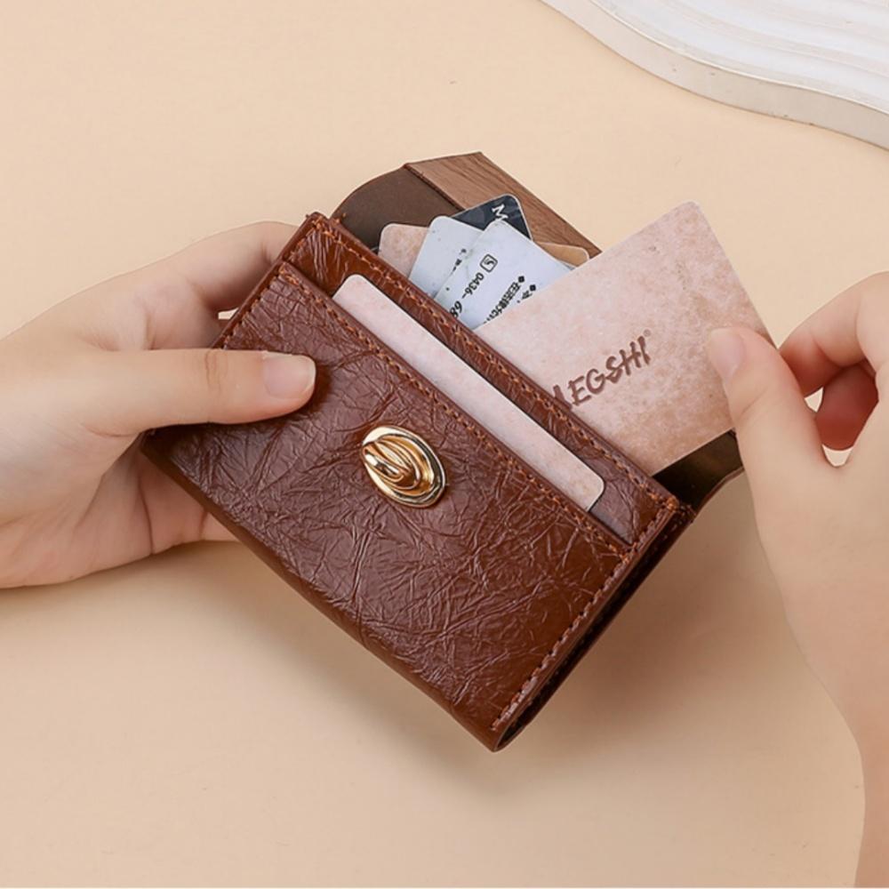 Zipper Coin Purse White Card Holder Women'S Wallet Silver Oil Leather Wallet For Daily Use Casual Outings Travel