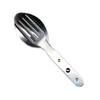2-in-1 Foldable Fork 304 Stainless Steel Spoon Multifunctional Camping Silver Space-saving Portable Spoon & Fork for Camping