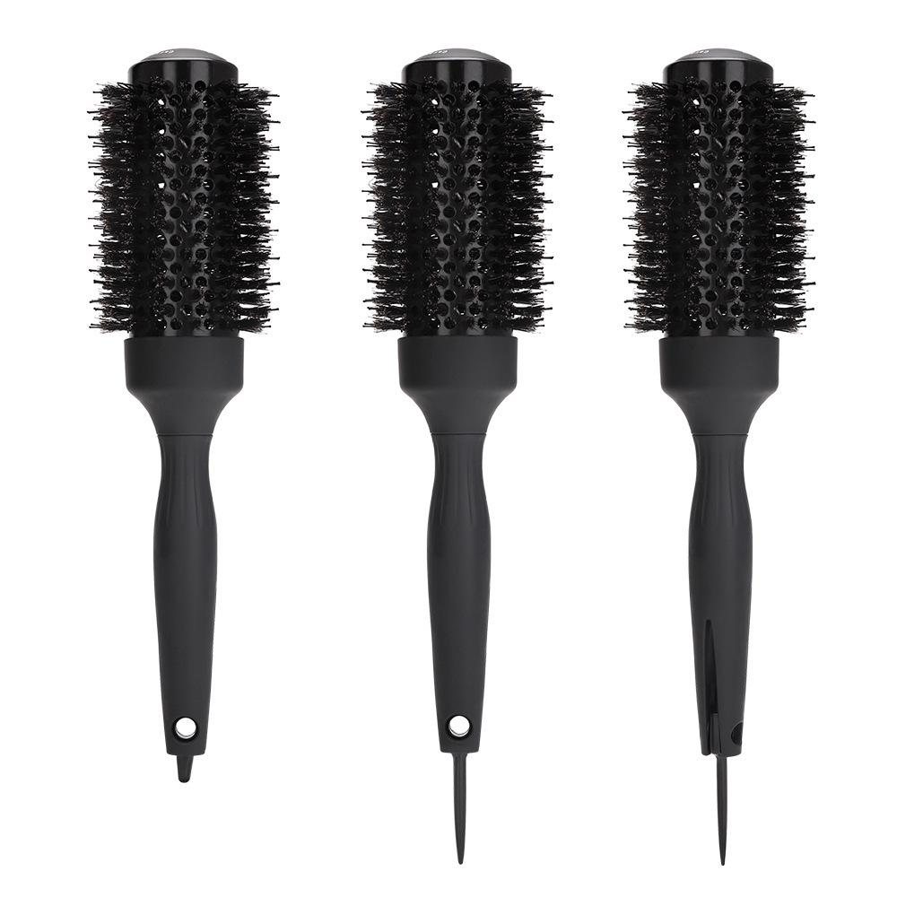 Ceramic Hair Styling Brush with Nylon Bristles - Heat-Resistant Curling Brush