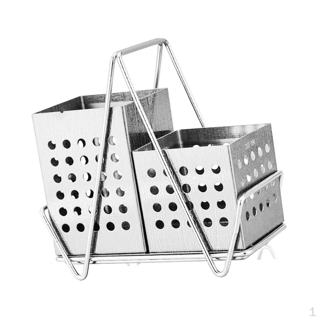 1pc Stainless Steel Cutlery Holder Drainer Storage Chopsticks Organizer Rack