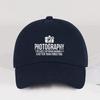 Photography Camera Slogan Printed Baseball Cap Soft Comfortable Lightweight Breathable Adjustable Artistic Creative Minima