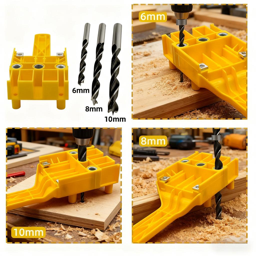 1pc/41pcs Woodworking Dowel Jig Pocket Hole Punch, ABS Plastic Handheld Punch Tool Hole Drill Guide Jig for Carpentry Locator