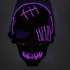 Halloween LED Face Cushion Scary Skull Full Face Cushion Light Up Neon Cosplay Costume Accessory for Parties Raves Festivals