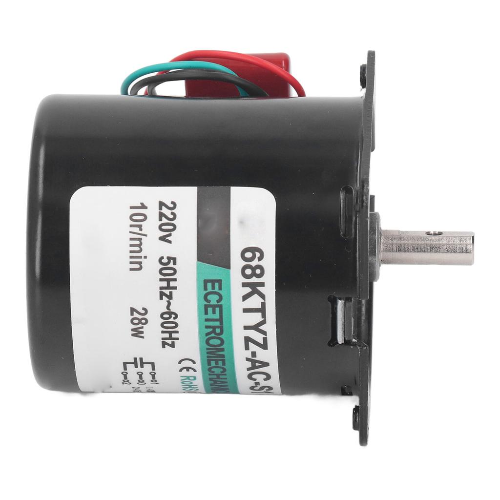 28W 220VAC Reduction Motor Metal Gears Copper Coil Low Speed CW CCW Large Torsion Gear Motor