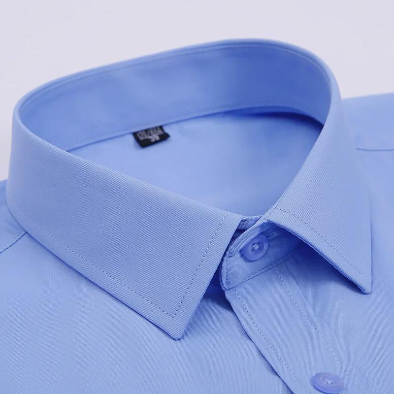 Men's Blue & White Striped Long-Sleeve Shirt - Spring/Summer Professional & Trendy Business Casual Wear