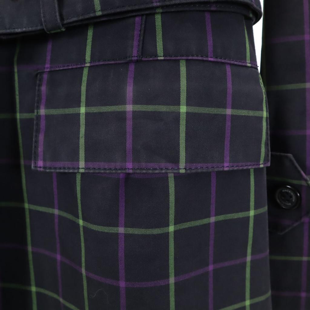 MACKINTOSH PHILOSOPHY Made In Japan Check Pattern Stainless Collar Coat Women Used