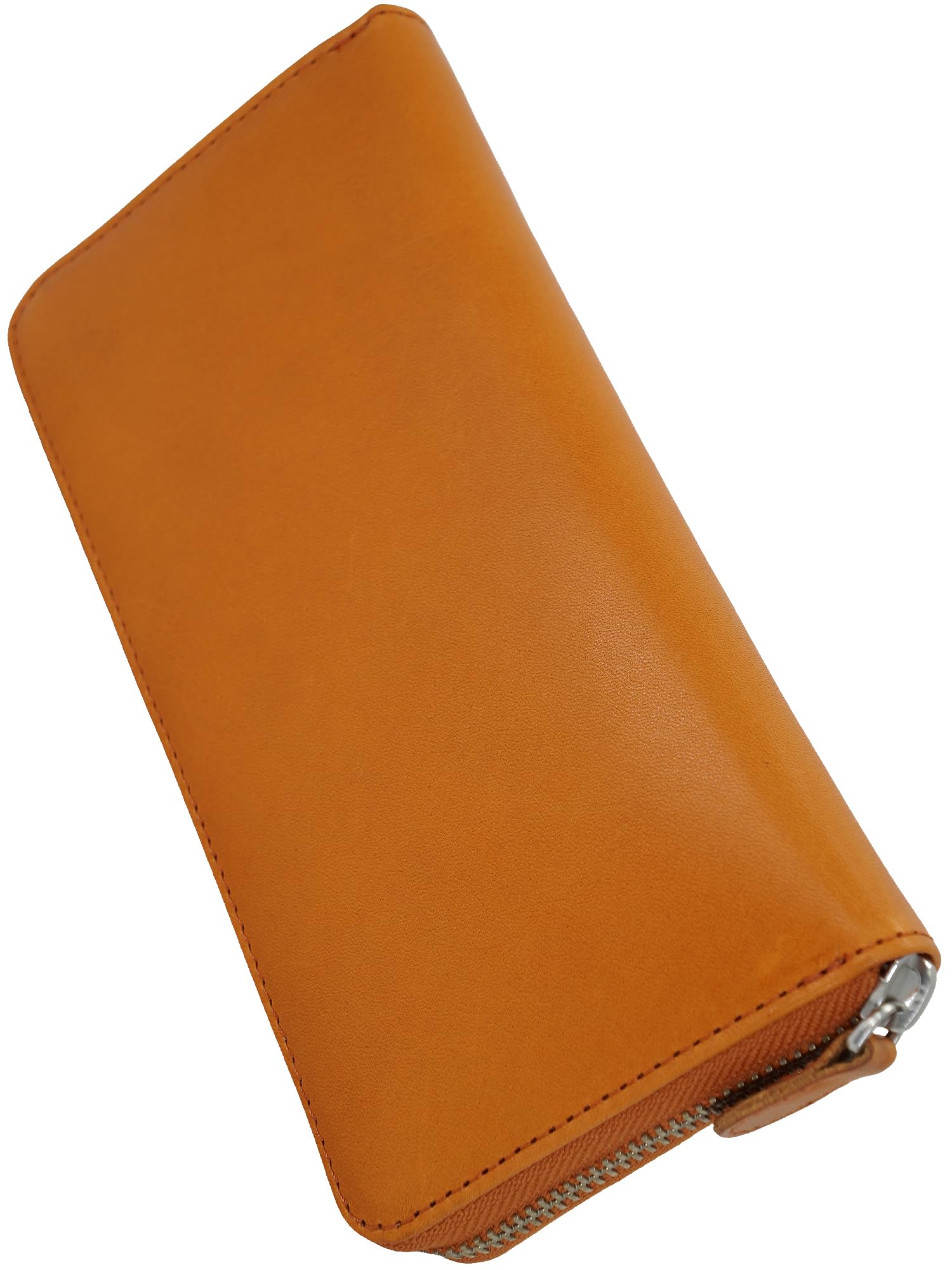 

This genuine Tochigi leather wallet in camel tones is perfect for men and It features a round coin and card and offering plenty of card This slim
