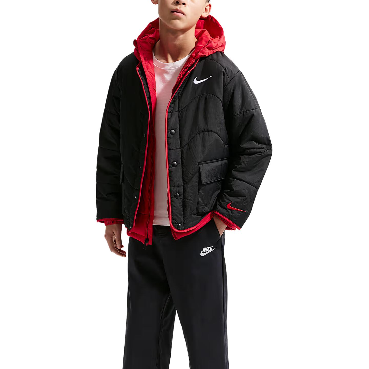 Nike Kids Padded Jackets Hooded Moderate IU7352-010 M