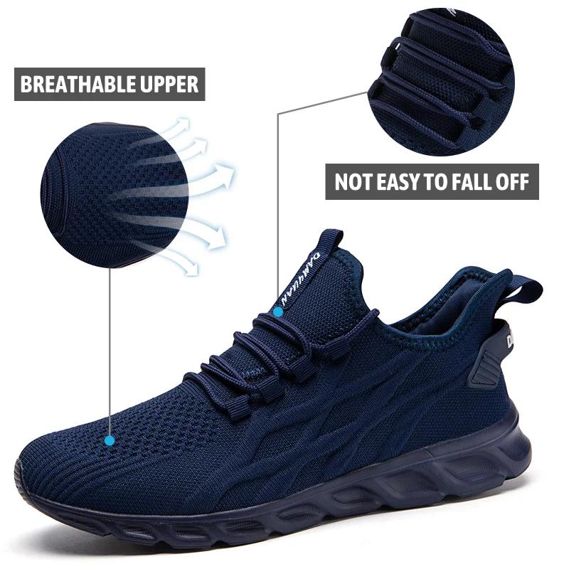fashion Fujeak Casual Comfort Soft Flats Fashion Men's Shoes Plus Size 46 Lightweight Footwear Breathable Non-slip Running Sneakers