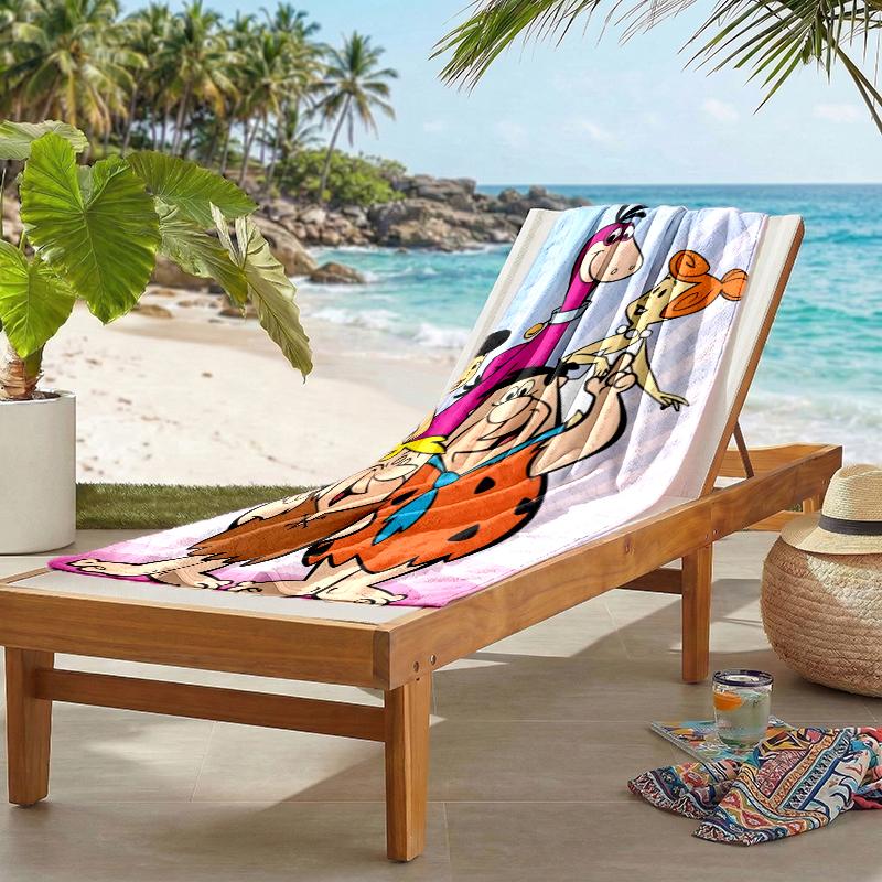 Flintstones Fashion Beach Towel: Ideal for Summer Adventures Soft, absorbent and quick drying suitable for swimming and bathing