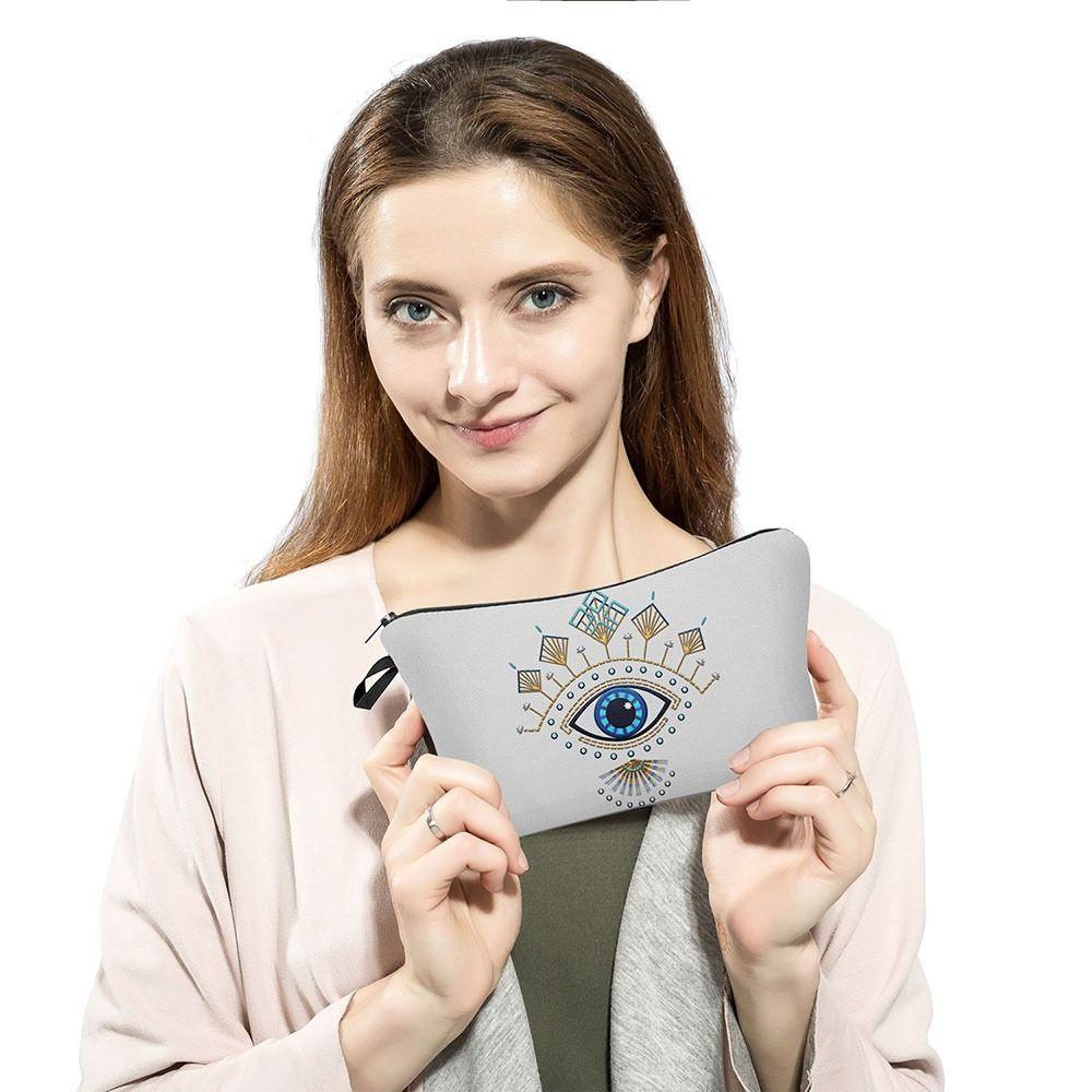 Eye Print Large Capacity Wash Pouch Toiletry Bag Korean Storage Bags Cosmetic Bags Women Clutch Bag