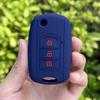 Rubber Car Key Fob Cover Silicone Protector Case for Dongfeng 580 F507 3 Buttons Flip Folding Remote Accessories Holder Shell
