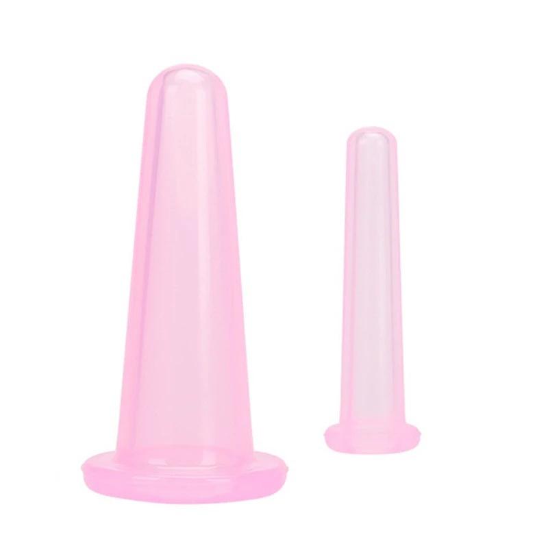 Silikon Vakuum Schröpfen Massage Gläser Anti Cellulite Massage Gesichts Saugnäpfe Gesicht Hals Lift Haut Schaben Guasha Anti Falten