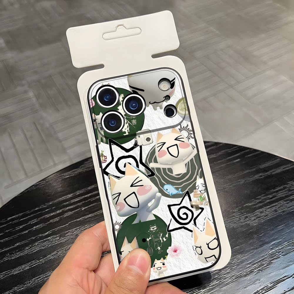 

Inoue Toro CUTE Cat Phone Case For IPhone 17 Air 16 E Pro Max 15 14 13 Mini 12 Pro 11 Max Plus Black Soft Shell iPhone 15