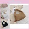 Stylish And Chic Women's Black White Pink Khaki Plush Shoulder Bag For Fall Season