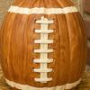 Football Pumpkin Ornament Resin Handmade Halloween Figurine Fall Football Halloween Event Decoration