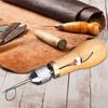 A60zleather Sewing Awl Kit Craft Tools Hand Sewing Machine Lock Stitcher Thread Needles Set Cow Leather Carving Toolsmay