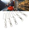 25PCS Stainless Steel Ball Bearing Swivels Rotatable Fishing Swivels  Saltwater Fishing