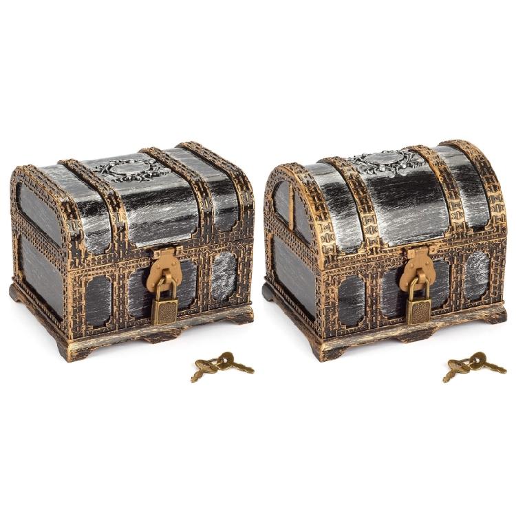 Child Safe ABS Pretend Treasure Box for Educational Role Playing and Daily Storage Tool