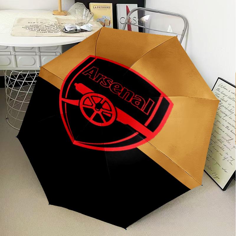1PC Arsenal Football Club Crest Printed Umbrella Folding umbrella, automatic umbrella 8-Frame for Travel, camping Fan gifts Christmas Gifts