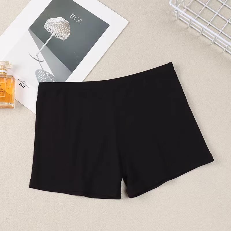 

Summer Black Anti-Exposure Safety Three-Quarter Pants – Inspired by Zhang Yuanying, No-Roll Hem Style for Women One Size (70-100 lbs) чёрный
